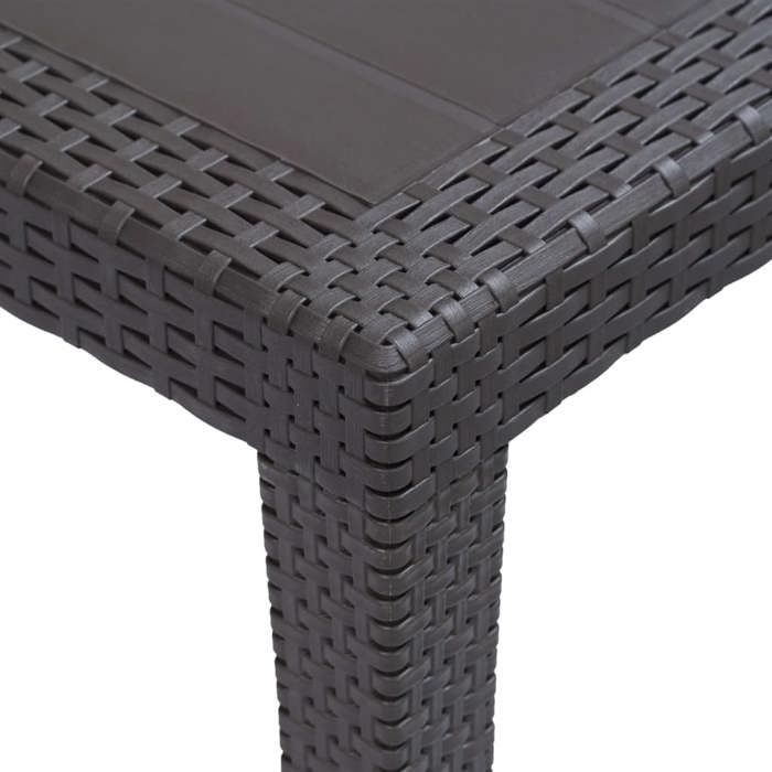 Table dextérieurTable de jardin Marron 79x79x72cm Plastique Aspect de rotin SQZR999208 - BELLE MAISON DECO