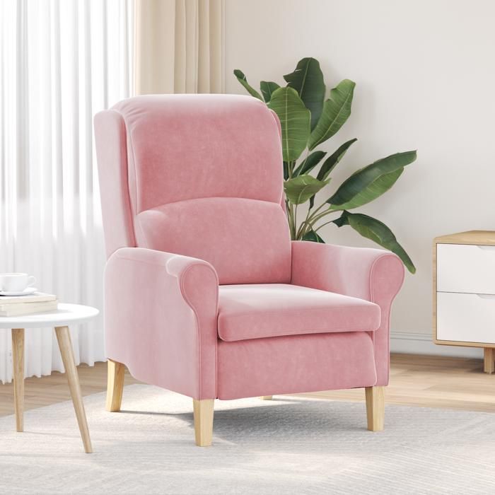 Réduction FR - Fauteuil relaxation - Confort moelleux - Rose Poussiéreux Rose Poussiéreux -523309