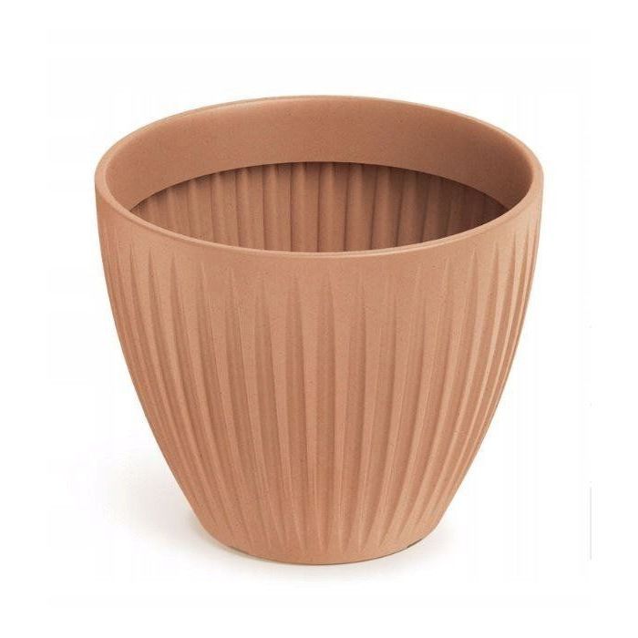 Pot de fleur - PROSPERPLAST - LATIA - Rond - Terre cuite - Marron