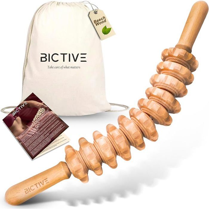 Rouleau Massage pour Maderotherapie en Bois Htre, Masseur Anti