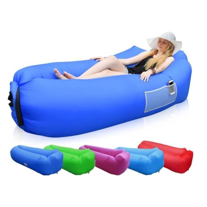 Canapé Gonflable Tyenaza - Chaise Longue Transat Pour Camping - Hamac Gonflable
