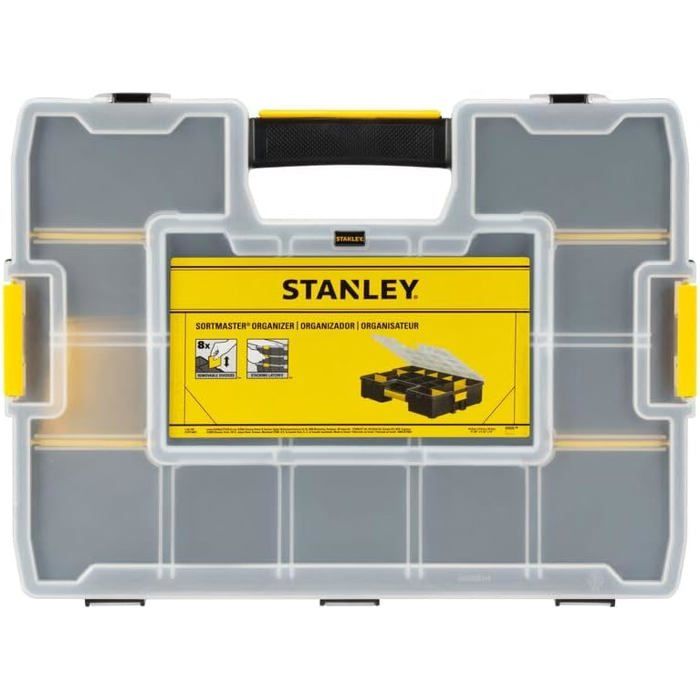 Boîte De Rangement étanche Husky 12 Pouces - 9 Compartiments Pour Petites Pièces, Transparente