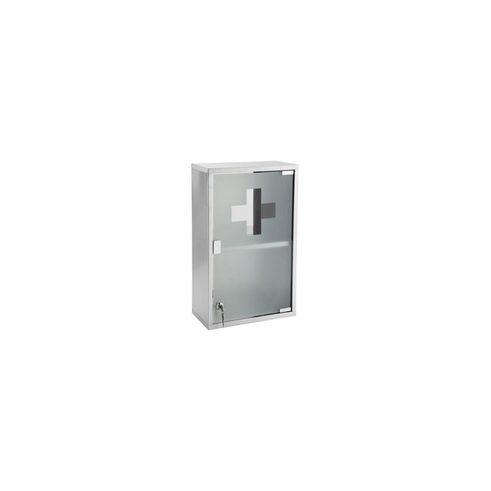 Armoire Pharmacie Genoa Métal Chromé Brossé 50x30x15cm - Mp Glass