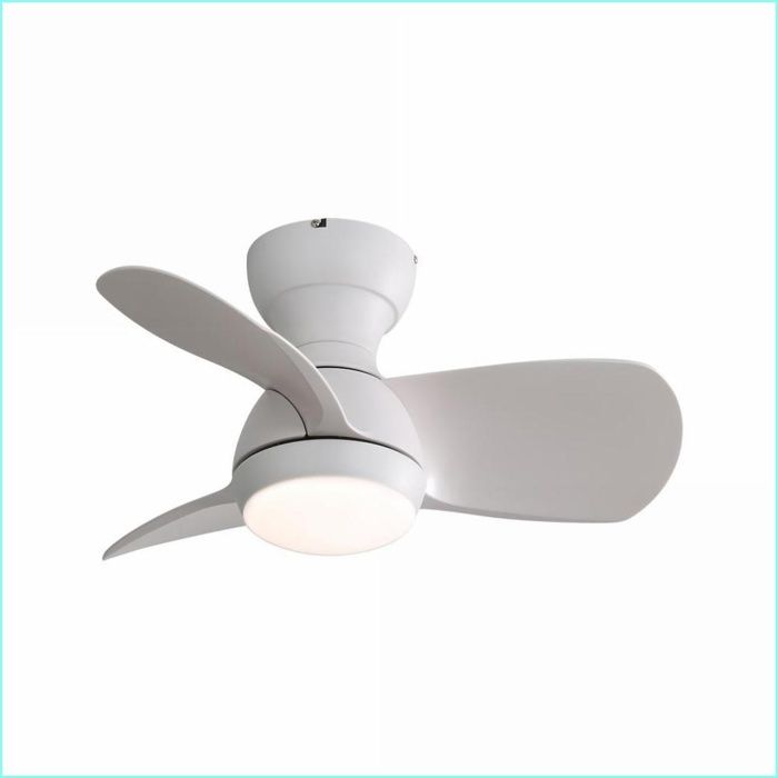 Ventilateur de plafond avec lumière LED - 23 pouces - Moteur DC réversible - Télécommande - Blanc - Dominiquefe