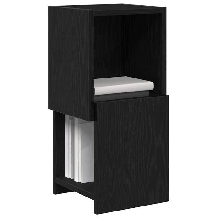 {January Sale}Meuble dangle Cabinet de Rangement - Étagère revues lectures Chêne noir 25 5x25x55cm - Bois dingénierie 8_1639204