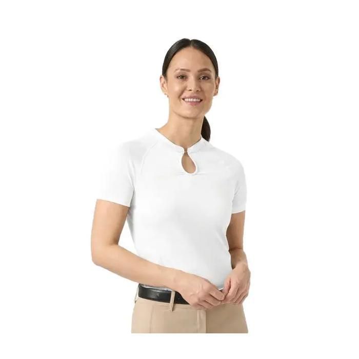 Polo de concours en maille femme PS of Sweden Selena Paneled - white