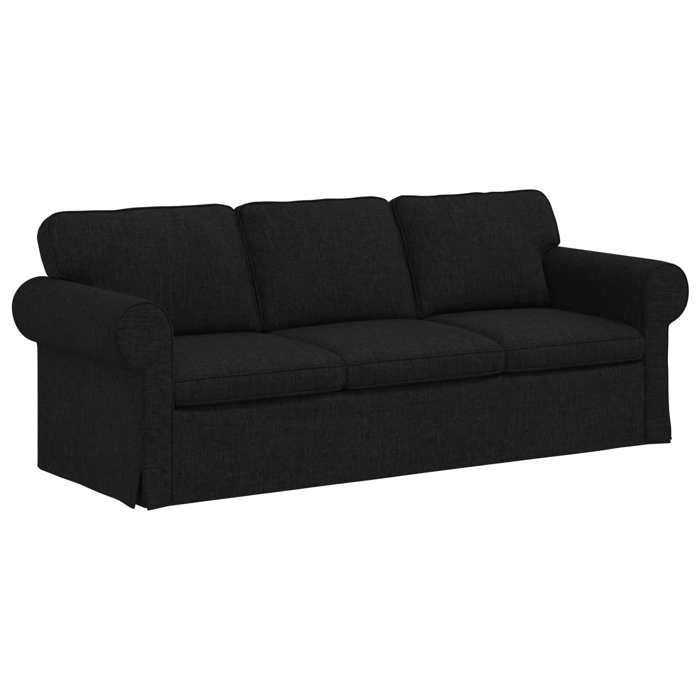 Top 2026@Sofa/Canapé de salon - charge 220 kg - Noir - SWEETY® Canapé Noir 215x82x80cm tissu 738312