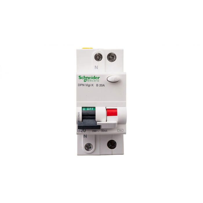 Disjoncteur différentiel 2P 20A B 003A type AC DPN Vigi K A9D22620