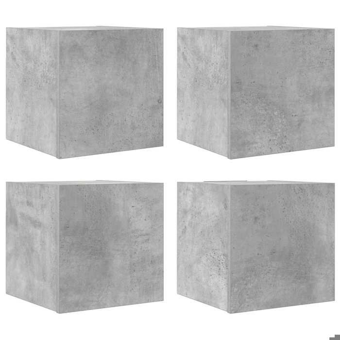 Cabinet TV rustique - PARAJ - Meubles TV/HIFI - muraux 4 pcs - pour chambre/salon - Gris béton 30 5x30x30cm3917849