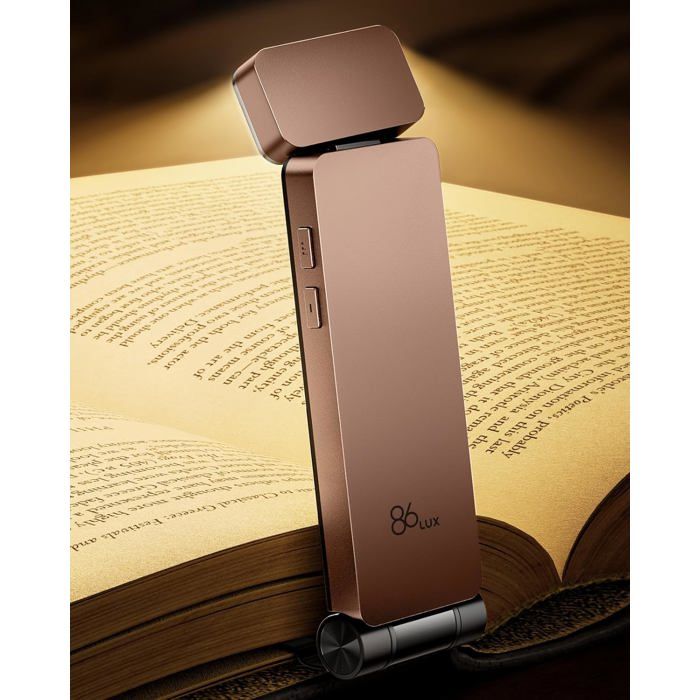 Lampe de lecture LED - DEKOPRO - Rechargeable - 3 couleurs ambrées - Gradation progressive - Compacte et portable