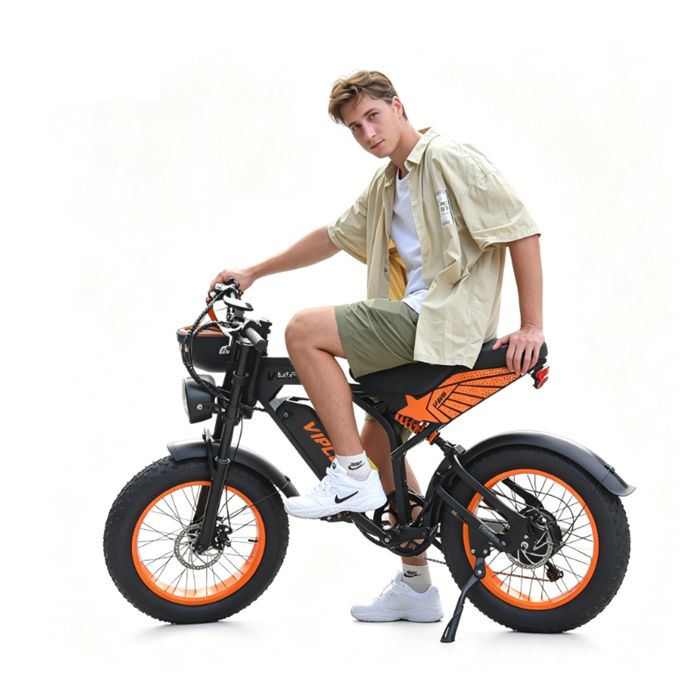 Vélo électrique tout-terrain - VIPCOO - 20 x4 0 - Moteur 750W - Batterie 48V/18 2Ah - Shimano 7 vitesses