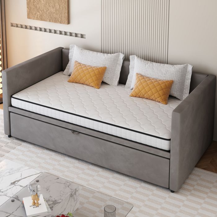 MEULVA Matelas à ressorts 90 x 190 cm épaisseur 12 cm soutien H3 ergonomique blanc livré roulé