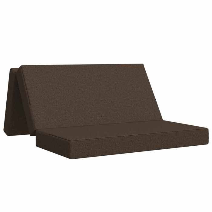 Banquette-lit - Canapé-lit pliable - vidaXL - tissu - taupe - 120 x 67 x 45 cm 1524653