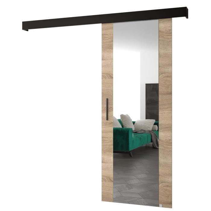 Porte coulissante - ABIKSMEBLE - Salwador 2 - 90 x 204 - Cache rail et ...