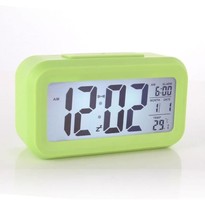 Radio Réveil Numérique NK Avec Projection Horaire - FM, Thermomètre, USB, Minuterie Sommeil, Mode Nuit - Affichage Rotatif 180°