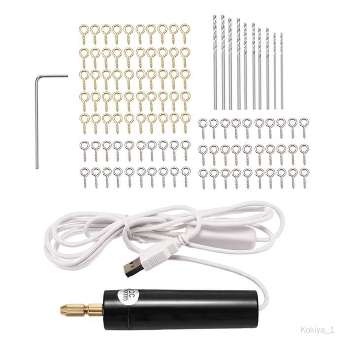 Ensemble de perceuse électrique en résine, kit de mini perceuse à main ...
