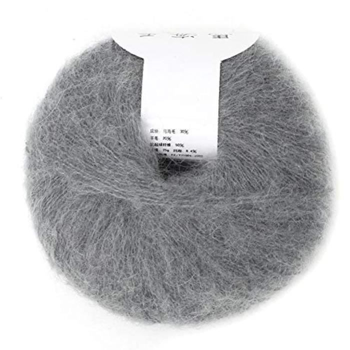4 Pelotes De Laine Type Mohair/cachemire 200g - Pour Crochet, Tricot DIY - Faux Mohair Doux, Couleur Unique - Neuf