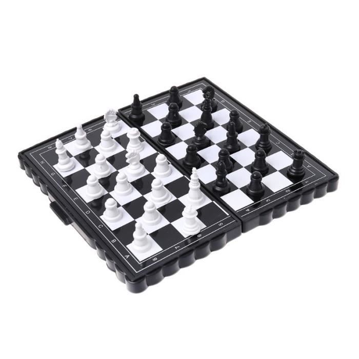 Jeu D'échecs De Voyage Magnétique, échiquier Pliable 24 Cm, 32 Pièces, Plastique Durable – Pour Enfants Et Adultes, Dès 3 Ans (attention Petites Pièces)
