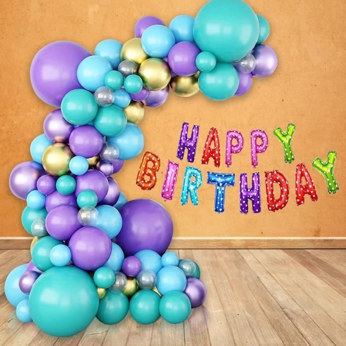 Kit Arche Ballons Halloween 126 Pièces - Ballons Yeux, Toiles Araignée, Chauves-souris | Déco Violet, Orange, Noir Pour Fête