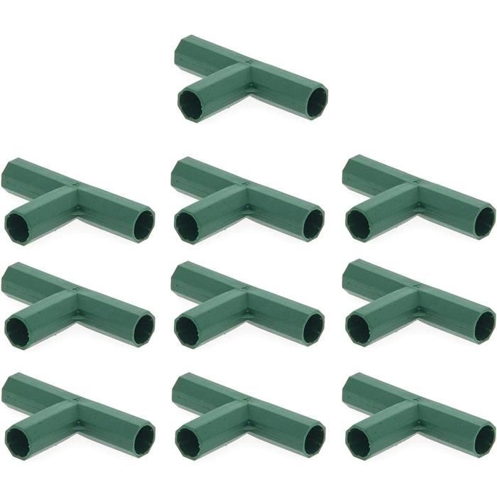 Pack De 8 Connecteurs D'angle à 3 Voies Pour Serre - Idéal Cadre Jardin, Clôture, 16mm, Plastique Solide
