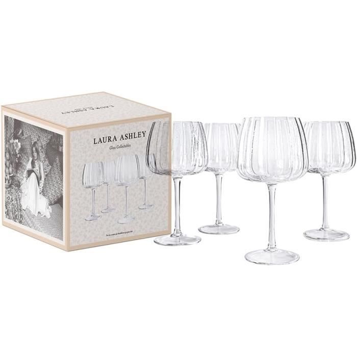 Verres à Pied Gin - Collection Ladies Night - Lot De 4 Verres 70 Cl - Cristallin Transparent Pour Cocktails