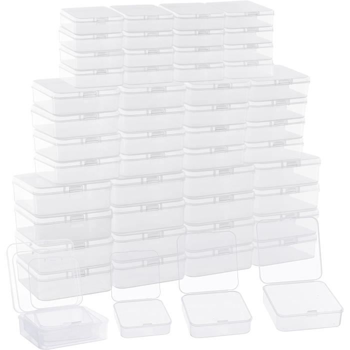 Lot De 10 Tubes De Rangement 50 Ml Bleu Clair - Flacons Avec Couvercle Rabattable, Pour Perles