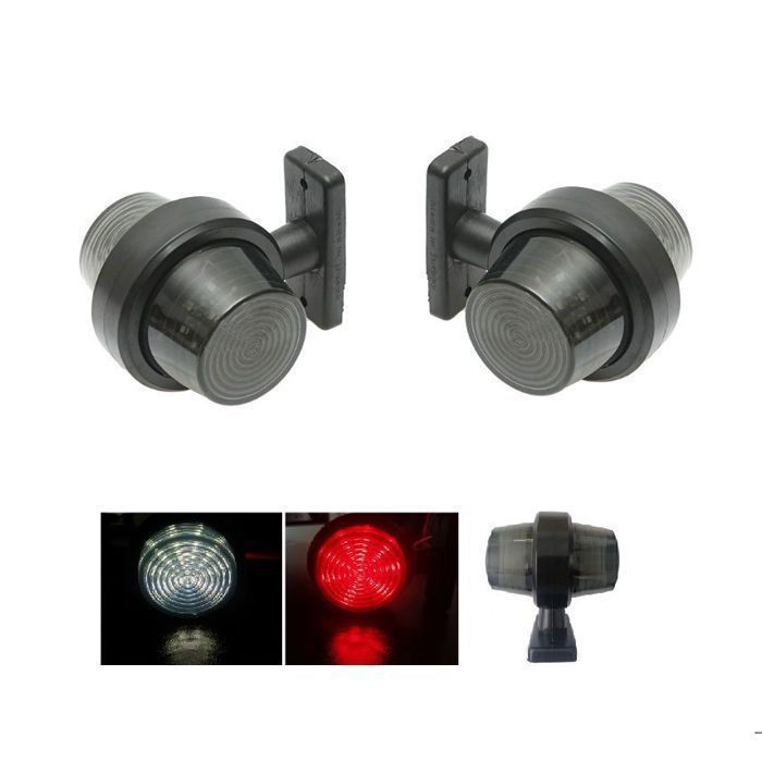 Feu De Gabarit Et D'encombrement Ampoules 12/24V Cristal Rouge Cable Click In 544