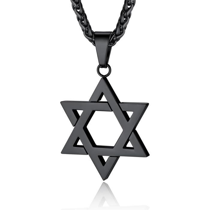 David Tuttle Rune Collier Homme Étoile De David Plaque Viking Runes Runiques Signe ...