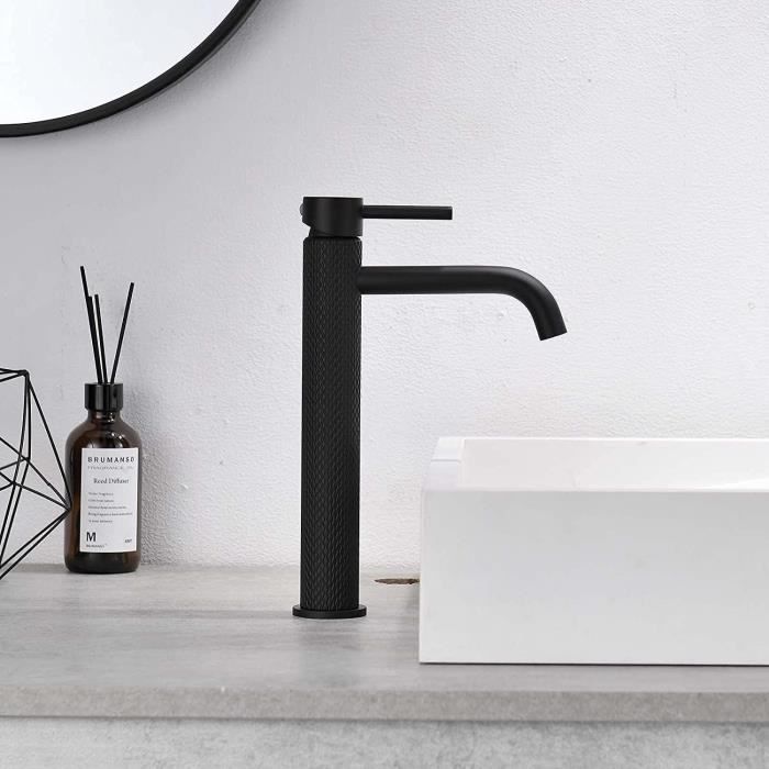 Mitigeur De Lavabo, Robinet De Salle De Bain, Robinet De Lavabo Chaud Et Froid Robinet De Lavabo De Salle De Bain Noir 96104802