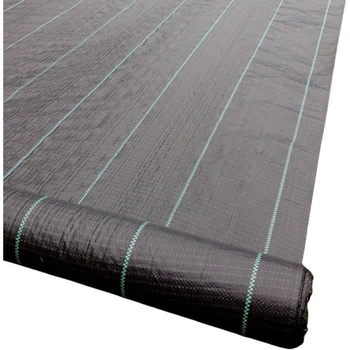 Toile Anti-mauvaises Herbes 200g/m² - 1x50 M (50m²) - Qualité Professionnelle Perméable - Fabriqué En Allemagne