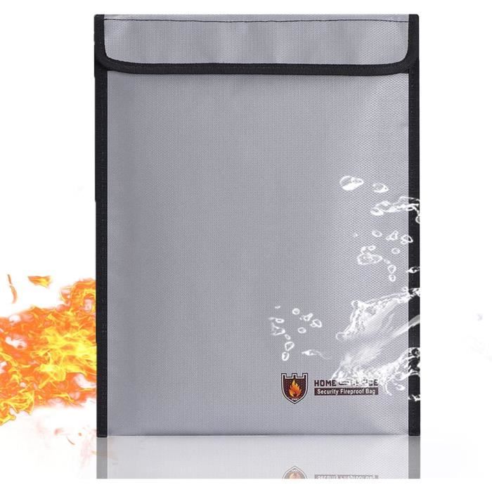 Sac Ignifuge Et Résistant à L'eau A5 (28x19 Cm) - Protection Jusqu'à 2871°C - 8 Couches - Pour Documents, Bijoux