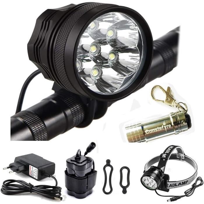 Phare Avant Vélo LED Super Puissant 900 Lumens - 3 Modes, Ultra Lumineux Pour VTT Ou Ville De Nuit