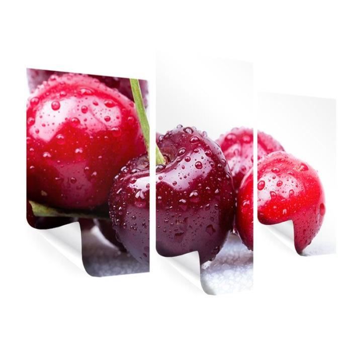 Poster en 3 parties moderne Cerises 150 x 100 - Cdiscount