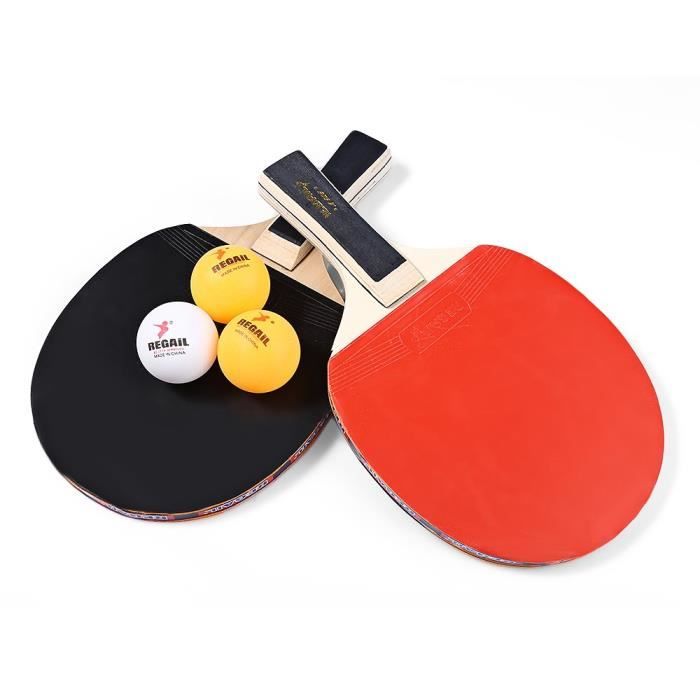 1 Sac Raquette de Ping Pong Set Accessoires po 3 Balle 2 Raquette Ping Pong 