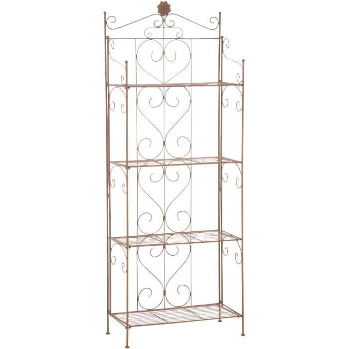 Étagère Métal Flora CLP Style Campagne Avec 4 Niveaux - Bronze