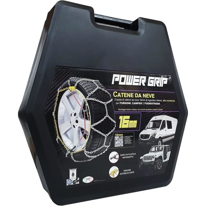 Chaînes à Neige Homologuées Groupe 90 – Taille 205/40 R18 – Montage Rapide Et Confortable