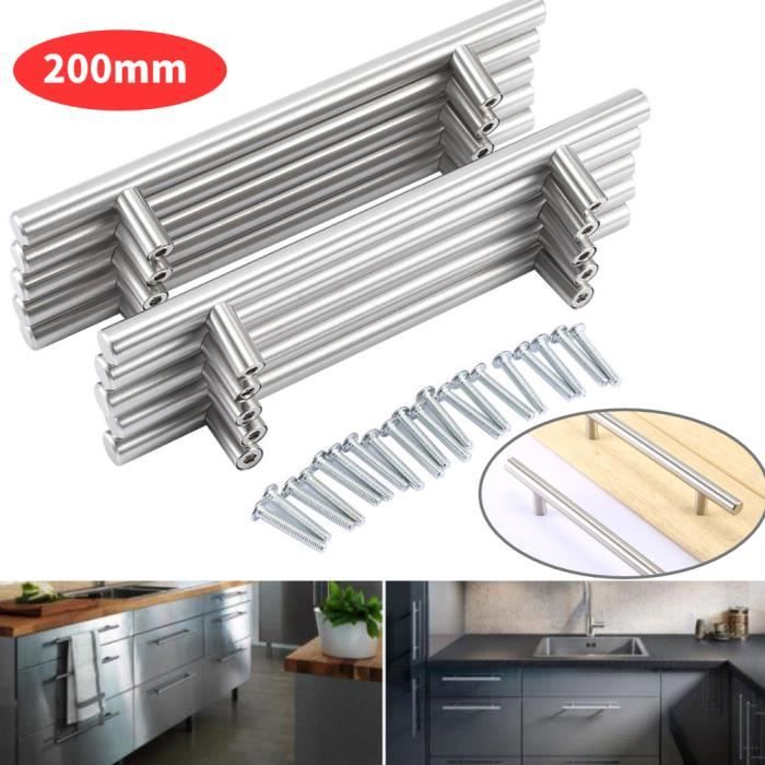 20pcs Poignée de meubles barre de T Poignée pour Tiroire, Armoire, Placard, Meuble de cuisine -BOH