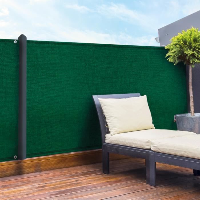 ID MARKET - Brise vue vert 2 x 10 m 90 gr/m² classique - Cdiscount