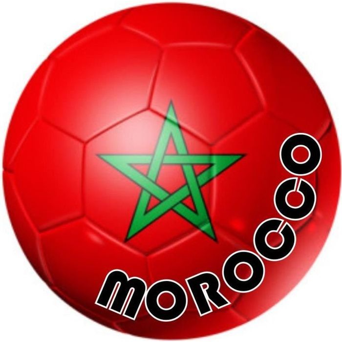 Autocolant sticker drapeau ballon foot maroc - Achat ...