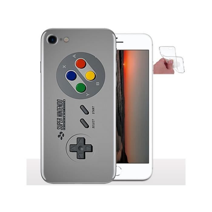 coque silicone console jeux vintage iphone 8 coque portable apple gamer cdiscount telephonie