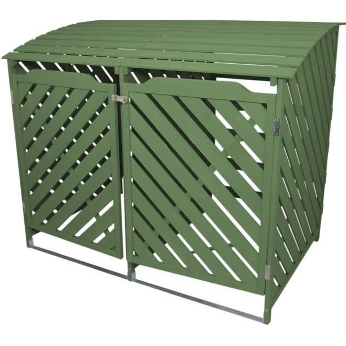 Cache Poubelle Double 122cm x 149cm x 92cm - vue 2