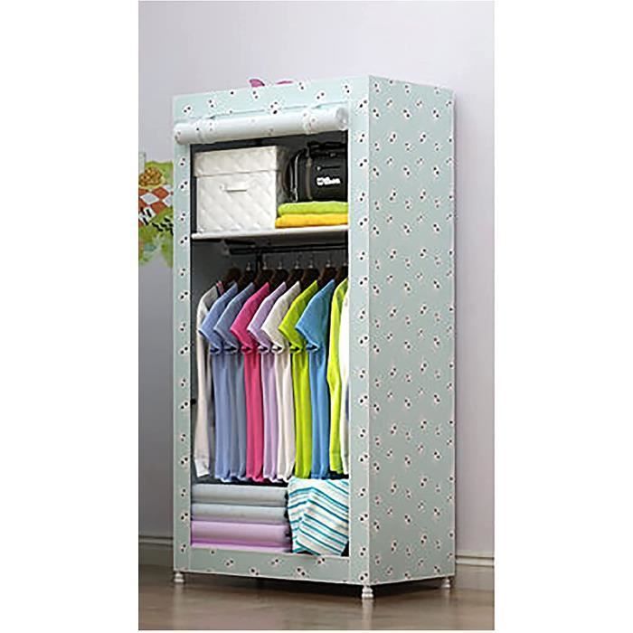 Armoire Pliante Penderie Pliante Armoire en Tissu Tissu intissé GardeRobe pour Objets