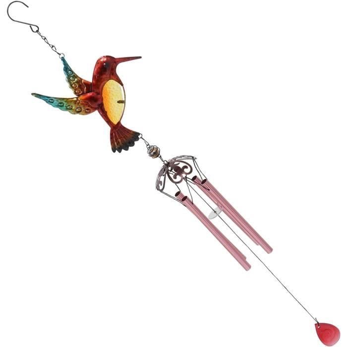 Carillon Éolien Poissons Koi Coloré En Résine - Décoration Jardin Extérieur, Maison, Noël Et Fêtes (Rouge)