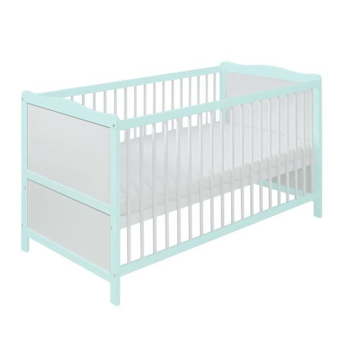 Lit Bebe 70x140 Vert Clair Blanc Avec Matelas Vintage Livraison Gratuite Blanc Vert Menthe Cdiscount Pret A Porter