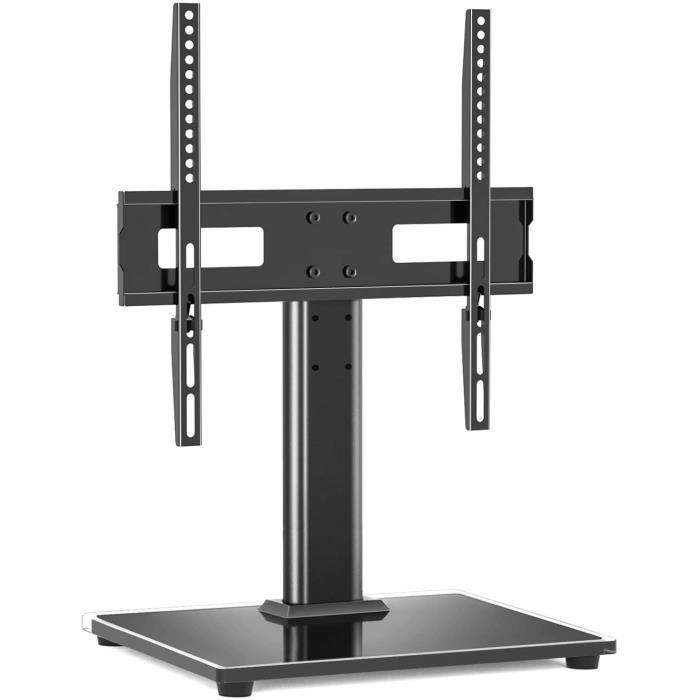 RFIVER Pied TV avec Support Universel sur Table Hauteur Réglage pour Téléviseurs Ecran LED LCD Plasma de 27 à 55 Pouces Noir UT4001