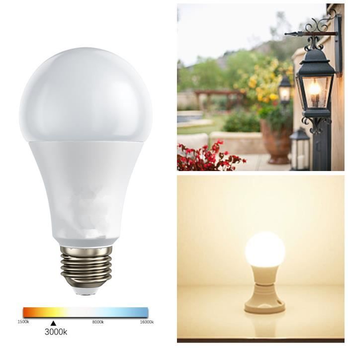7W Ampoule led e27 exterieur, LED Ampoule detecteur de mouvement l