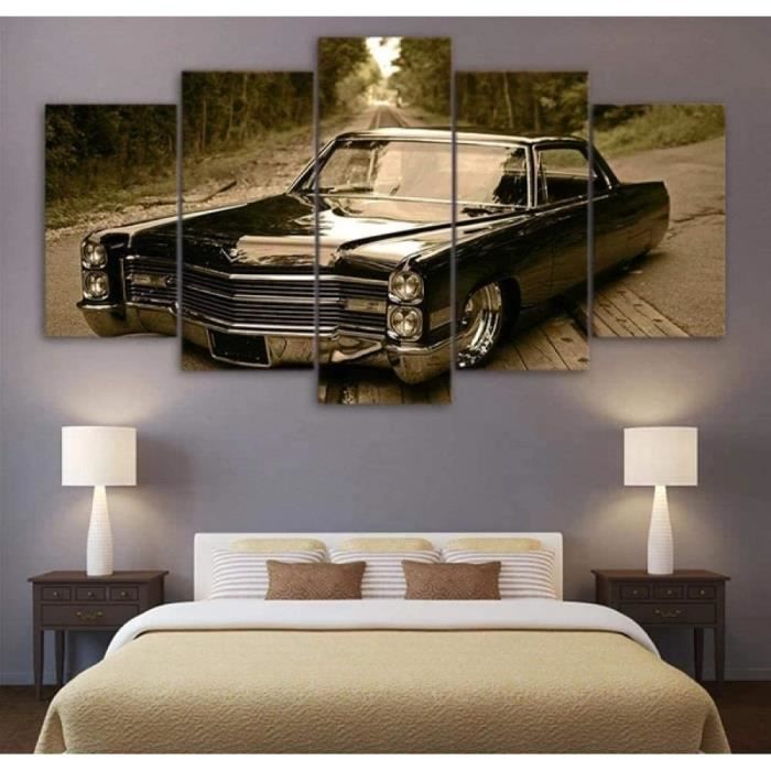 Tableau d'art mural affiche de voiture vintage Ferraris classique course F1 voiture de course illustration impression toile peinture pour la décoration intérieure 40x80 cm (16x31 pouces) cadre interne