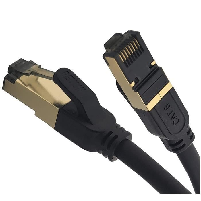 REULIN Câble Réseau 8M - Plug & Play, Cat 8 LAN Câble 40G-2GHz RJ45 Câble  Ethernet pour connecter le Modem Routeur Hub à Une S[1183] - Cdiscount  Bricolage