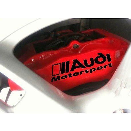 2 Stickers Adhésif Etriers De Frein Audi Motorsport Noir