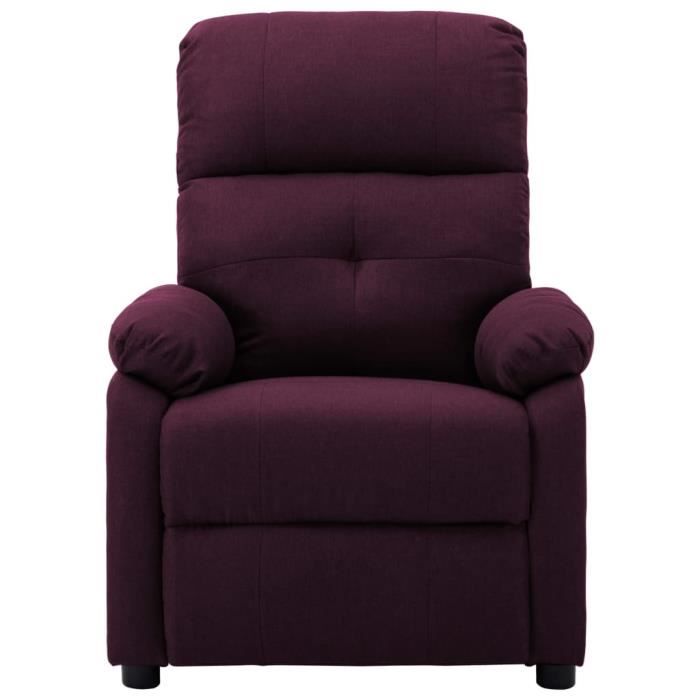 fauteuil relaxation massage - chic - violet - tissu - 76 x 90 x 100 cm
